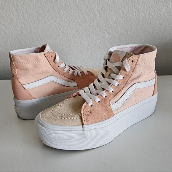Vans | Sk8-Hi Tapered Stackform Peach White High Top Sneakers, Womens 6.5 - Picture 2 of 9